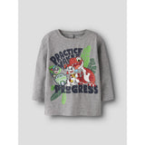 Name It Grey Melange Nmmjik Paw Ls Nreg Top Box Noos Cplgm