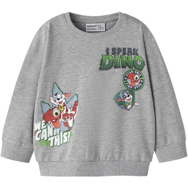 Name It Grey Melange Nmmjak Paw Nreg Sweat Unb Cplgm