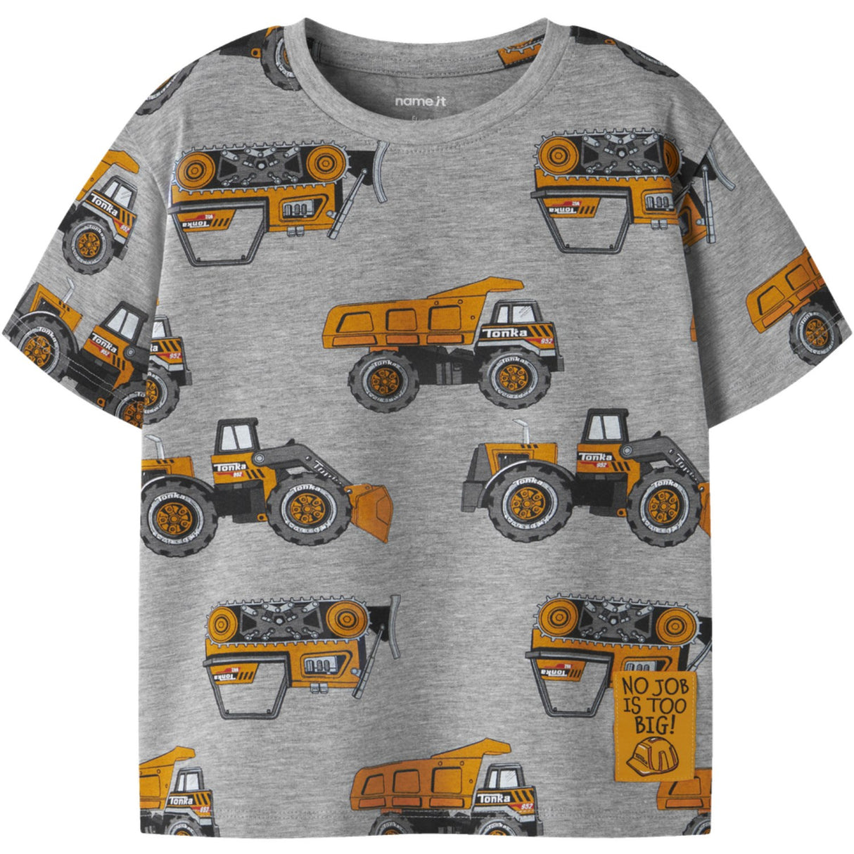 Name It Grey Melange Nmmjimmy Tonka Ss Nreg Top Cplg