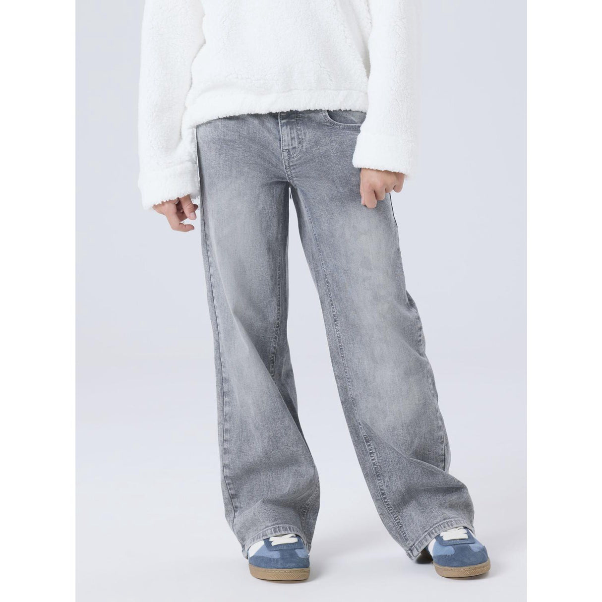 Name It Medium Grey Denim Nkfrose Wide Jeans 8809-Md Tb