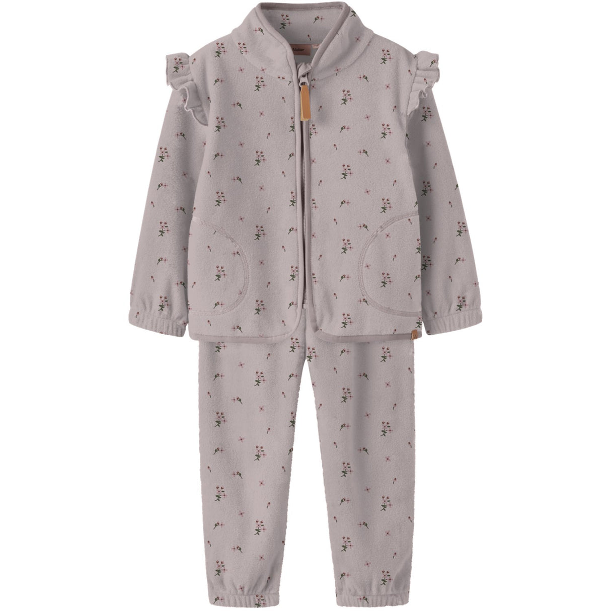 Lil'Atelier Hushed Violet Flowers Nmflaspektra Fleece Sæt Aop Lil