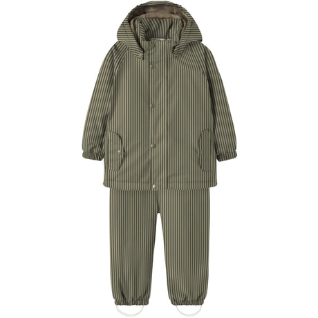 Lil'Atelier Twill Stripes Nmmladry Pad Rain Sæt Aop Fo Lil