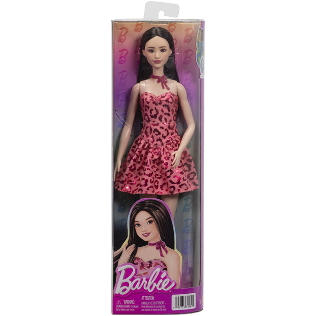 Barbie® Mode Dukke Lyserød Leopard Brunette
