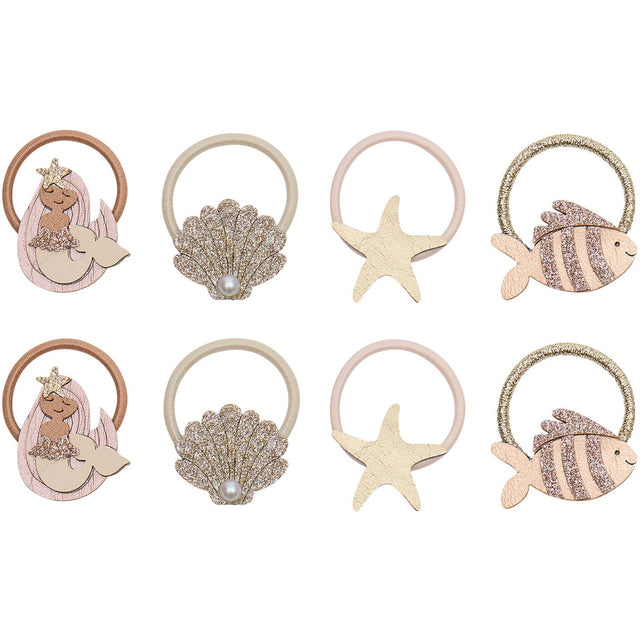 Mimi & Lula 8 Hårelastikker - Mini Mermaid Oceal Pearl