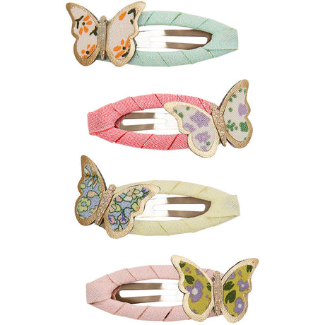 Mimi & Lula 4 Hårspænder - Floral Butterfly Spring On The Farm