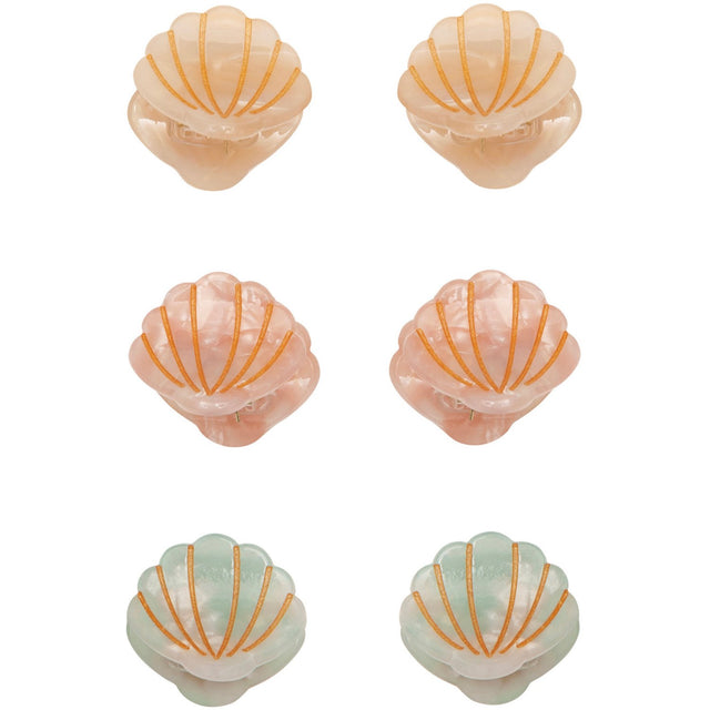 Mimi & Lula 6 Hårklemmer - Mini Shell Ocean Pearl