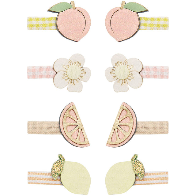 Mimi & Lula 8 Hårclips - Mini Citrus Peaches And Cream