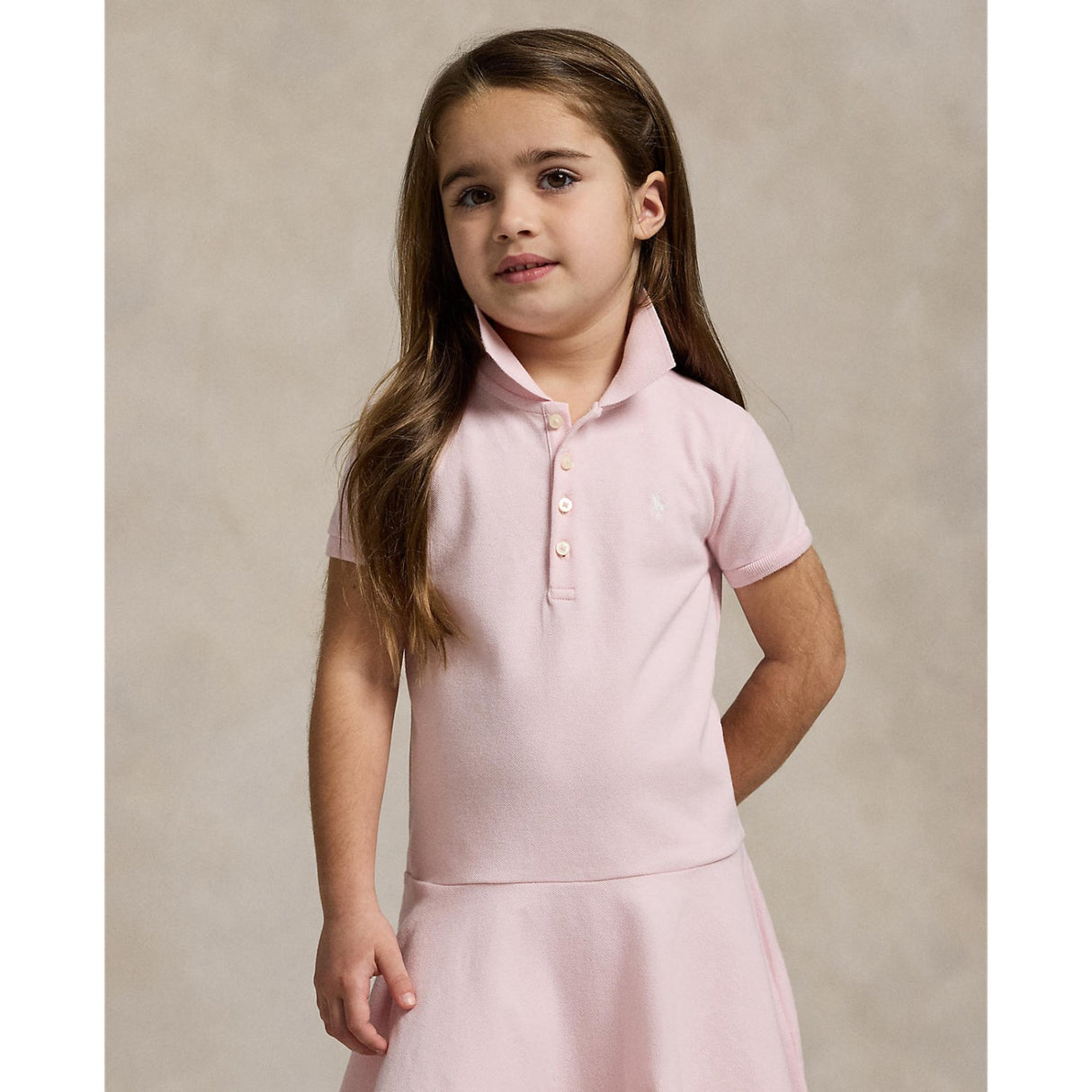 Polo Ralph Lauren Hint Of Pink W/ White Day Kjole