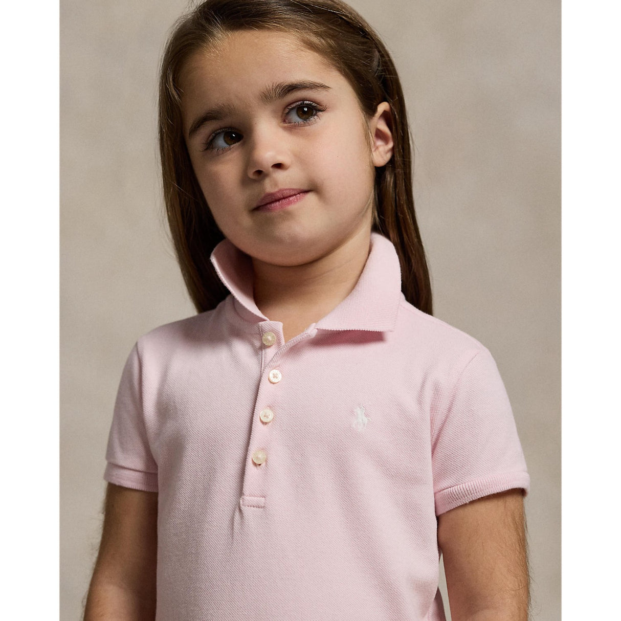 Polo Ralph Lauren Hint Of Pink W/ White Day Kjole