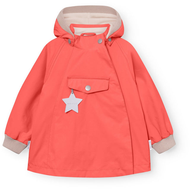 Mini A ture Paprika Red Matwai Fleece Lined Jacket. Grs