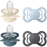 Bibs Ivory/Baby Blue/Petrol/Iron Sut Supreme 4-Pak Silikone