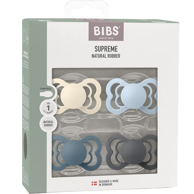 Bibs Ivory/Baby Blue/Petrol/Iron Sut Supreme 4-Pak Latex