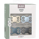 Bibs Ivory/Baby Blue/Petrol/Iron Sut Supreme 4-Pak Silikone