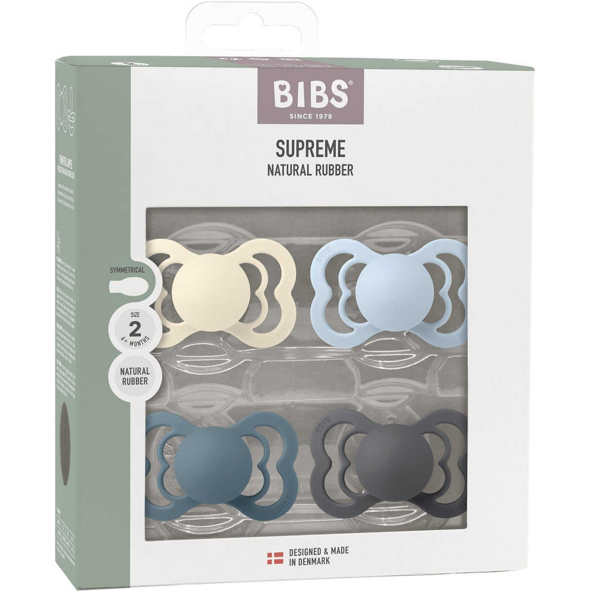 Bibs Ivory/Baby Blue/Petrol/Iron Sut Supreme 4-Pak Latex
