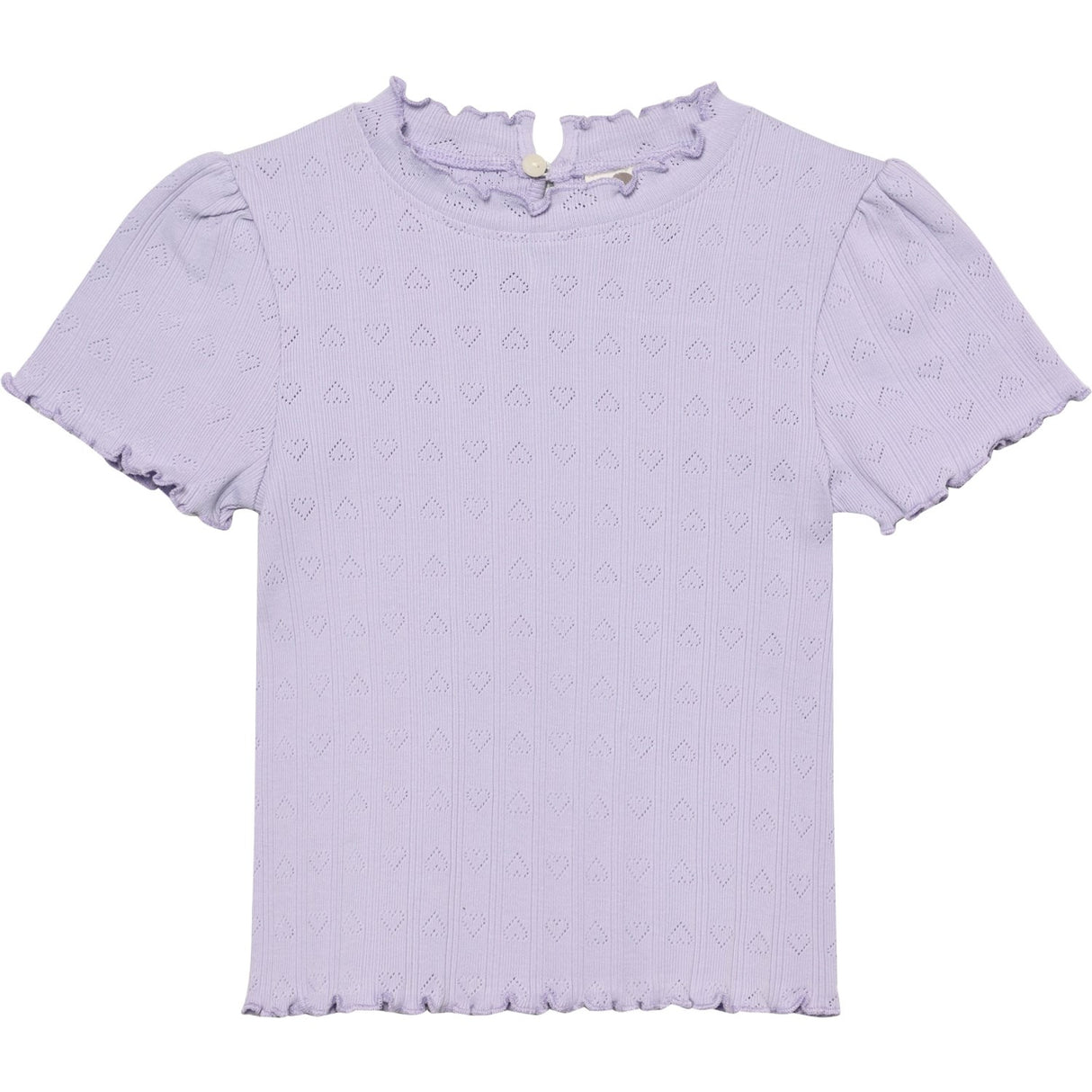 En Fant Purple Heather T-Shirt Ss Pointelle