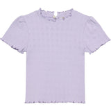 En Fant Purple Heather T-Shirt Ss Pointelle