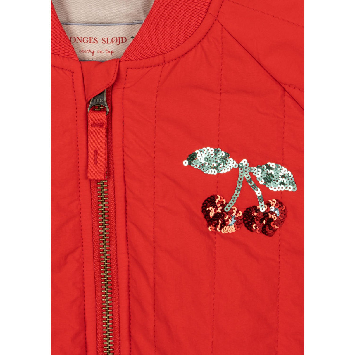 Konges Sløjd Fiery Red Juno Paliet Bomber Jakke