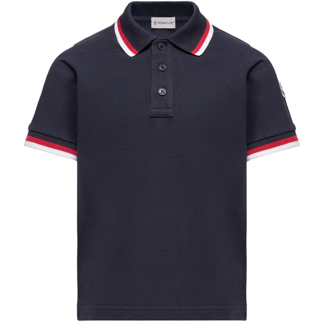 Moncler Navy Ss Polo