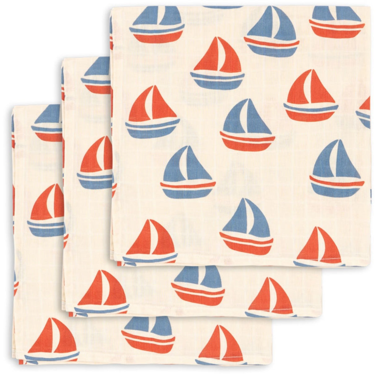Konges Sløjd Ahoy 3 Pak Muslin Cloth Gots