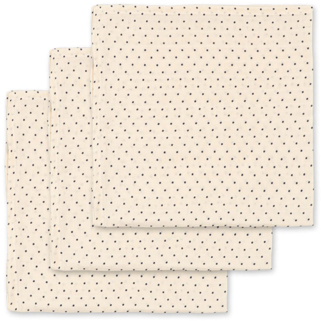 Konges Sløjd Estate Dot 3 Pak Muslin Cloth Gots