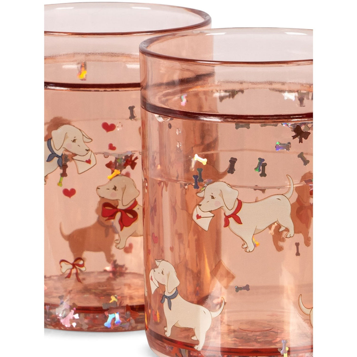 Konges Sløjd Woof Letter Rose 2 Pak Glitter Kopper