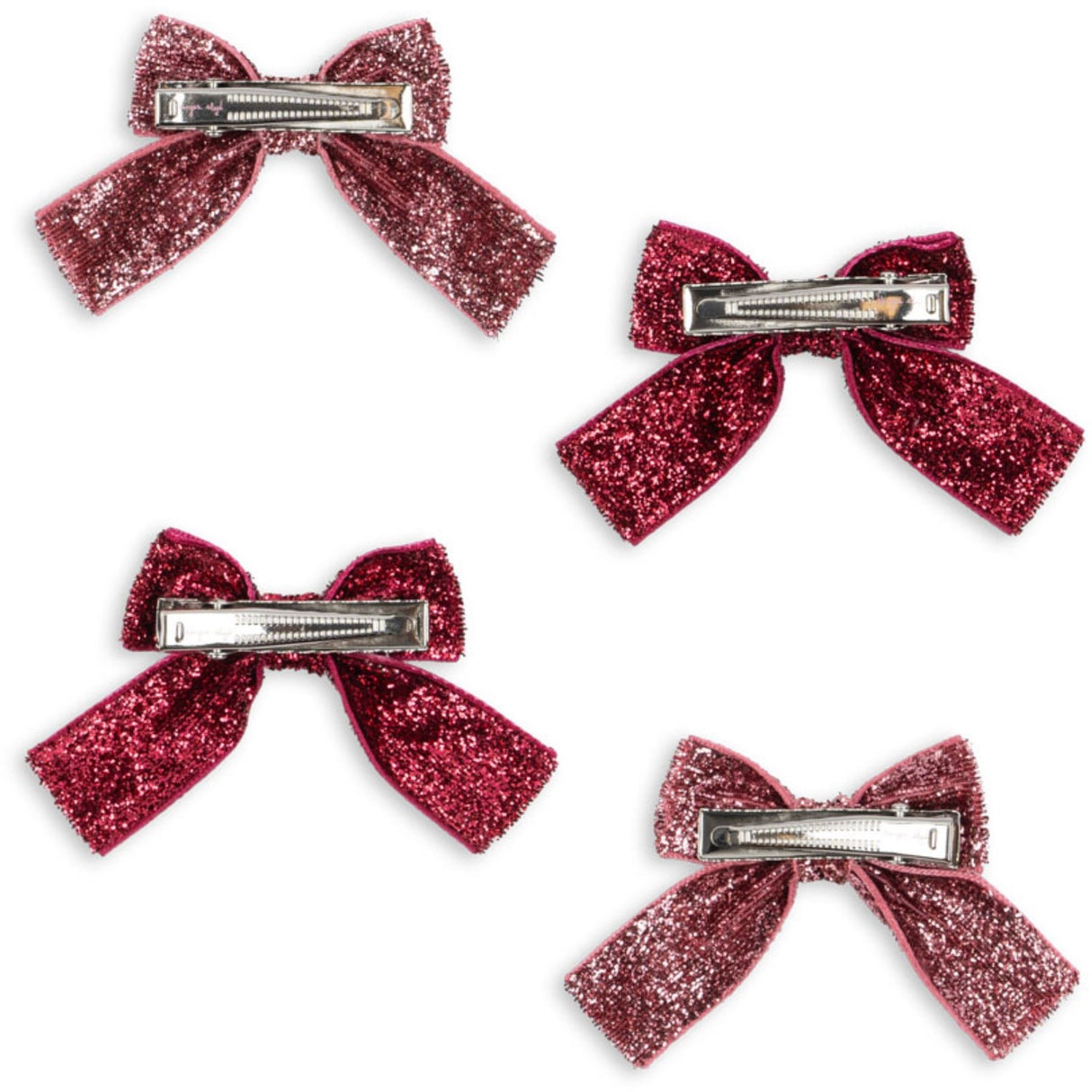 Konges Sløjd Pink Mix 4 Pak Glitter Sløjfe Hair Clips