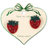 Konges Sløjd Strawberry 2 Pak Strawberry Beaded Hair Clip