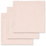 Konges Sløjd Stripie Petite Rose 3 Pak Muslin Cloth Gots