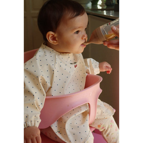 Konges Sløjd Navy Dot/Rain Washed 2 Pak Dinner Hagesmæk Med Ærmer