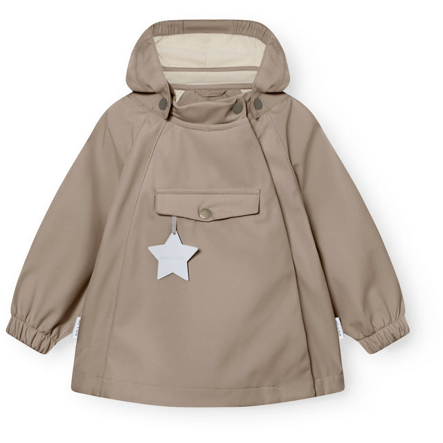 Mini A ture Grey Brown Matwai Softshell Jacket. Grs