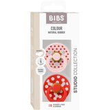 Bibs Blossom/Candy Apple Sut Studio Colour 2-Pak Polka Anatomical Latex