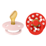 Bibs Blossom/Candy Apple Sut Studio Colour 2-Pak Polka Anatomical Latex