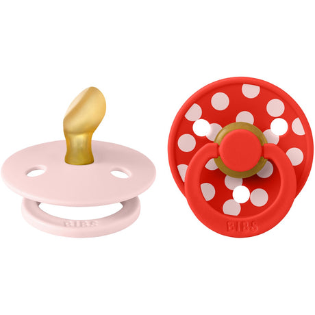 Bibs Blossom/Candy Apple Sut Studio Colour 2-Pak Polka Anatomical Latex