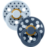 Bibs Baby Blue/Steel Blue Sut Studio Colour 2-Pak Polka Latex