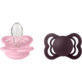 Bibs Baby Pink/Plum Sut Supreme 2-Pak Silikone