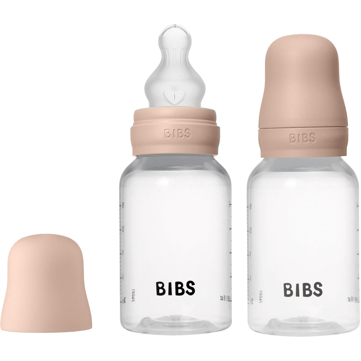 Bibs Blush Baby Flaske Round Silikone 2-Pak 150 Ml Slow Flow