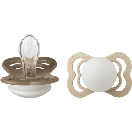 Bibs Vanilla Glow/Dark Oak Glow Sut Supreme 2-Pak Silikone