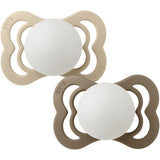 Bibs Vanilla Glow/Dark Oak Glow Sut Supreme 2-Pak Silikone