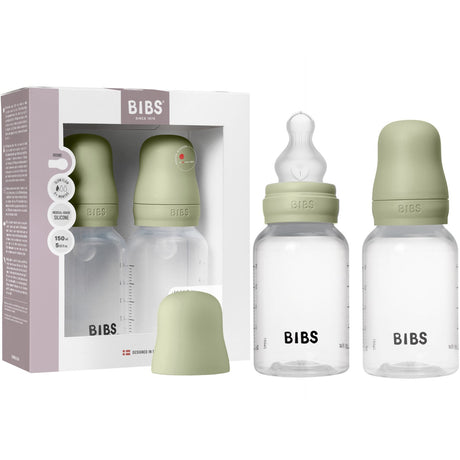 Bibs Sage Baby Flaske Round Silikone 2-Pak 150 Ml Slow Flow