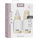 Bibs Ivory Glass Baby Flaske Round Silikone 2-Pak 120 Ml Slow Flow