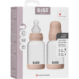 Bibs Blush Glass Baby Flaske Round Silikone 2-Pak 120 Ml Slow Flow