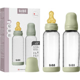 Bibs Sage Glass Baby Flaske Round Latex 2-Pak 240 Ml Medium Flow