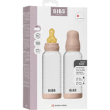 Bibs Blush Glass Baby Flaske Round Latex 2-Pak 240 Ml Medium Flow