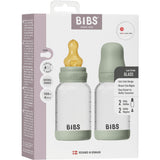Bibs Sage Glass Baby Flaske Round Latex 2-Pak 120 Ml Slow Flow