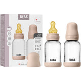 Bibs Blush Glass Baby Flaske Round Latex 2-Pak 120 Ml Slow Flow