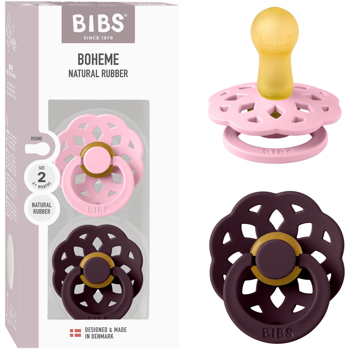 Bibs Pink/Plum Sut Boheme 2-Pak Latex