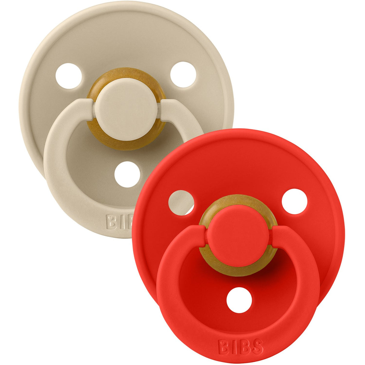 Bibs Vanilla/Candy Apple Sut Colour 2-Pak Anatomical Latex