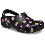 Crocs Black Classic Flower Clog T Blk