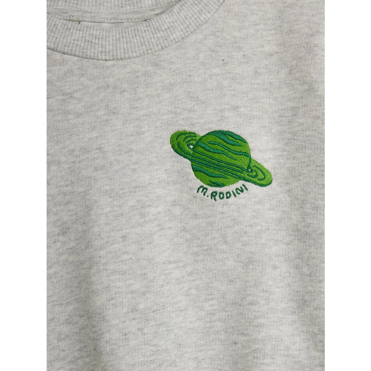 Mini Rodini Grey Melange Planet Emb Sweatshirt