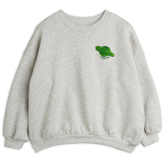 Mini Rodini Grey Melange Planet Emb Sweatshirt